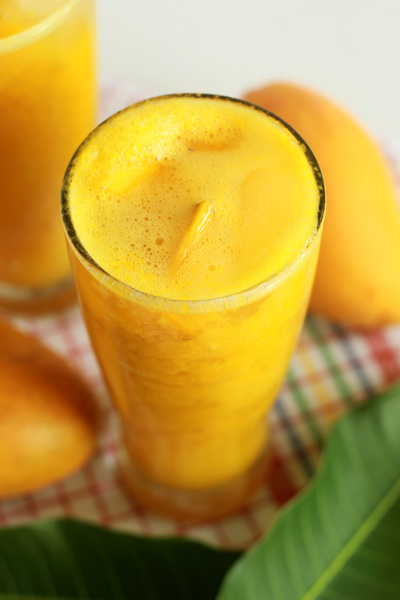 A Close-Up Shot of a Mango Smoothie